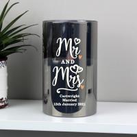 Personalised Mr & Mrs Smoked Glass LED Candle Extra Image 2 Preview